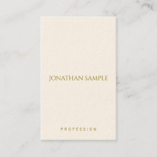 Trendy Gold Text Elegant Modern Vertical Template Business Card