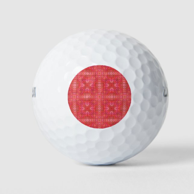 Trendy Golf Balls Featuring Red Triangles (Front)
