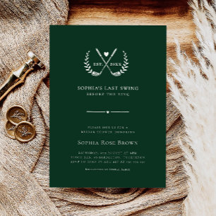 Trendy Golf Country Club Bridal Shower Invitation