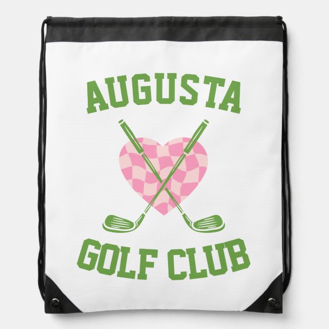 Trendy Golf Social Club Drawstring Bag (Front)