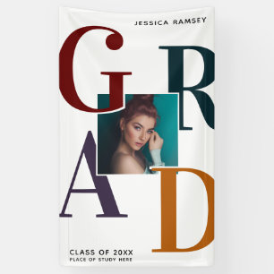 Trendy Grad Photo Graduation Door Banner