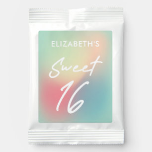 Trendy Gradient Birthday Sweet 16 Lemonade Favor Drink Mix
