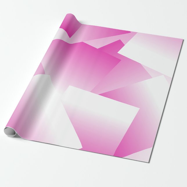 Trendy Gradient Pink Modern Elegant Template Gift Wrapping Paper (Unrolled)