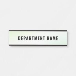 Trendy Gradient Simple Department Name Door Sign