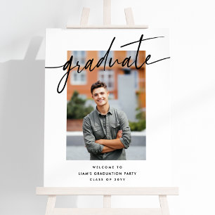 Trendy graduate one photo graduation party welcome foam board