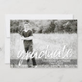 Trendy Graduation Announcement Party with 4 Photos (Front)