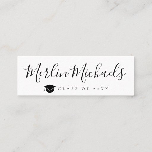 Customizable Trendy graduation name insert card