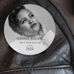 Trendy Graduation Photo Button