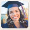Trendy Graduation Photo White Script Party