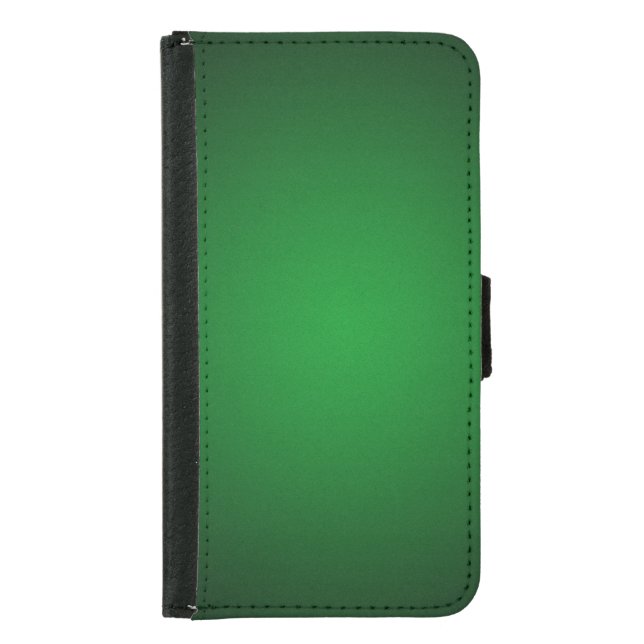 Trendy Grainy Green-Black Vignette Samsung Galaxy Wallet Case (Front)