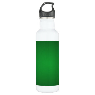 Trendy Grainy Green-Black Vignette Water Bottle