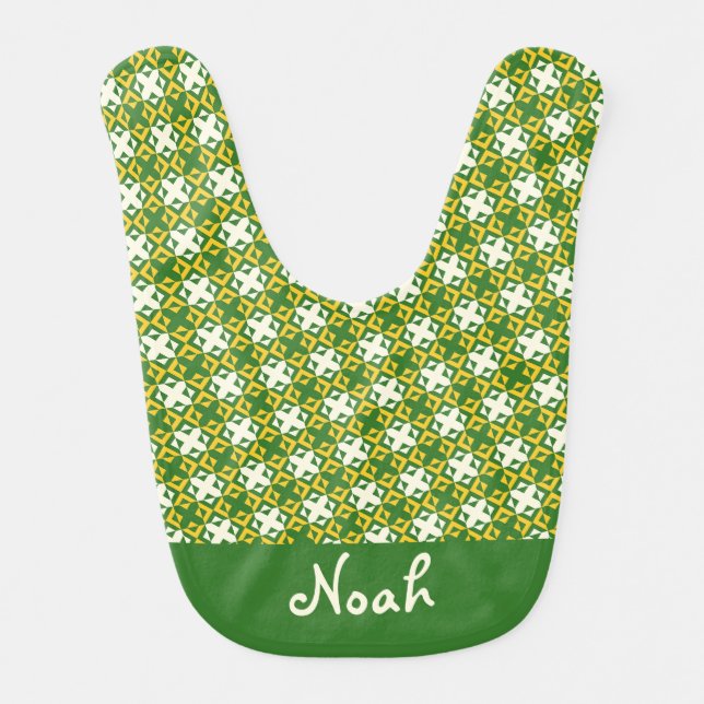 Trendy Grandson For Kids Custom Name Bib (Front)