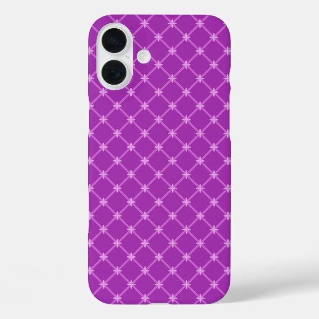 Trendy Grape, Purple Criss-Cross Pattern Case-Mate iPhone Case (Back)