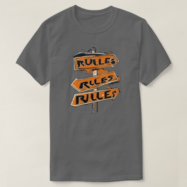 Trendy Graphic T-Shirt for rules (Design Front)