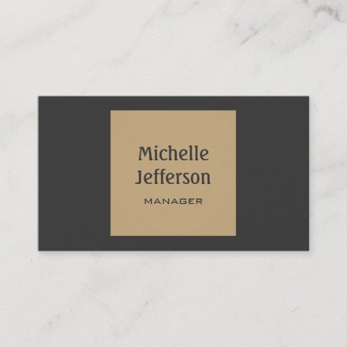Trendy Gray Beige Stripe Manager Business Card