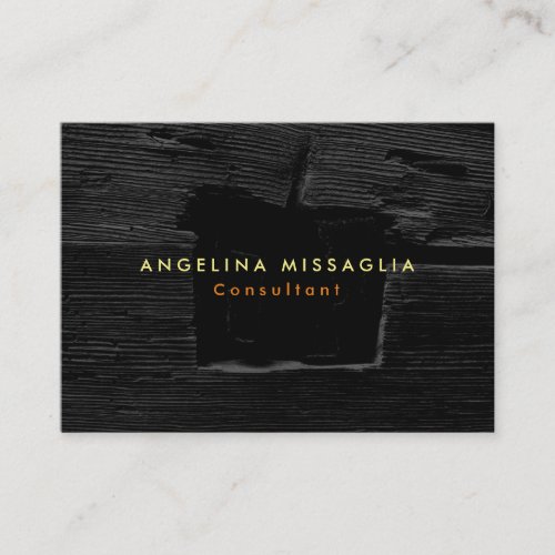 Trendy Gray Black Wood Texture Plain Modern Style Business Card