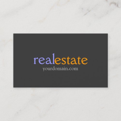 Trendy Gray Blue Yellow Contemporary Business Card