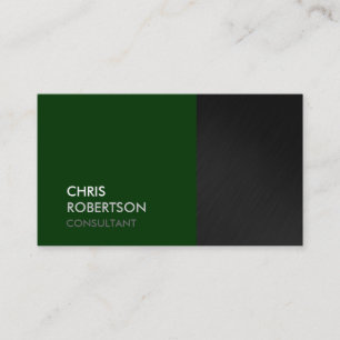 Trendy Gray Green Attractive Business Card