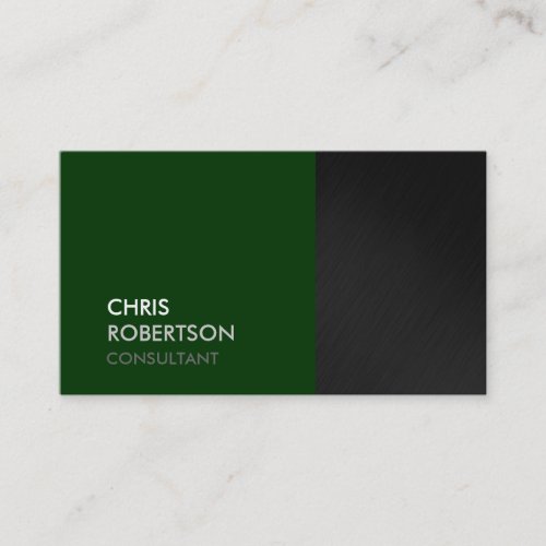 Trendy Gray Green Attractive Business Card