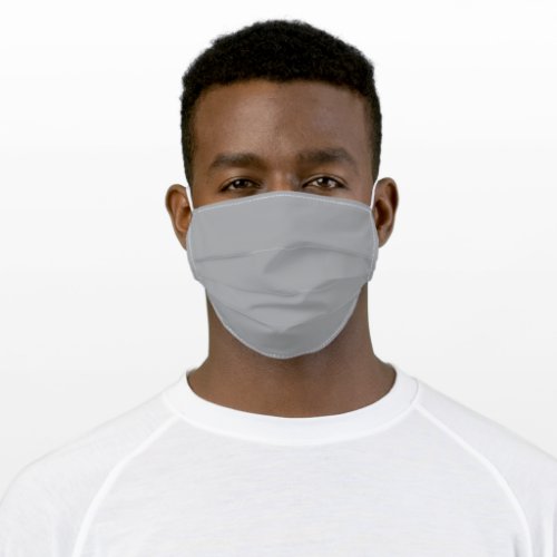 Trendy Gray Solid Color Adult Cloth Face Mask