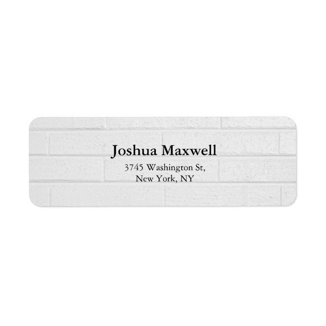 Trendy Gray Wall Plain Elegant Stylish Label (Front)
