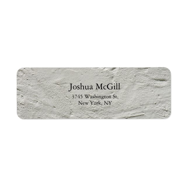 Trendy Gray Wall Plain Elegant Stylish Label (Front)