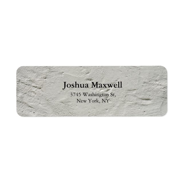 Trendy Gray Wall Plain Elegant Stylish Label (Front)