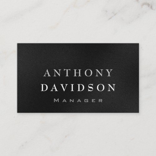Trendy Gray White Huge Letters Business Card