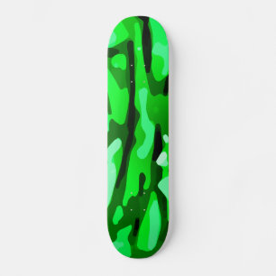Trendy Green Camo Pattern Skateboard Deck