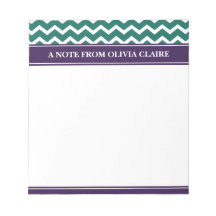 Trendy Green Chevron Purple Custom Name