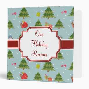 Trendy Green Christmas Tree Recipe binders