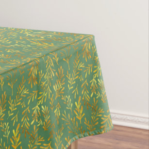 leaf  and Squirrel. Handmade square tablecloth