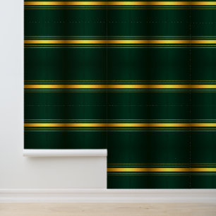 Trendy Green Gold Luxury Linen Texture Collection Wallpaper