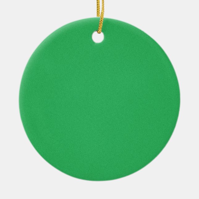 Trendy Green Grainy Background Ceramic Ornament (Front)