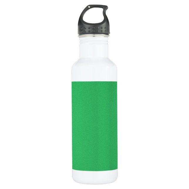 Trendy Green Grainy Background Water Bottle (Front)