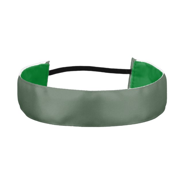 Trendy Green Pattern Athletic Headband for Women (Front)