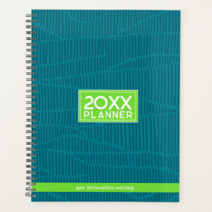 Trendy Green Personalized Name Planner