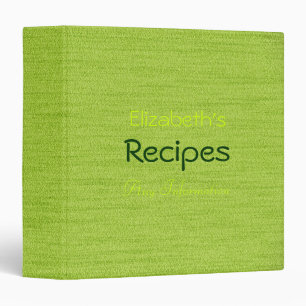 Trendy Green Professional Recipes Binder