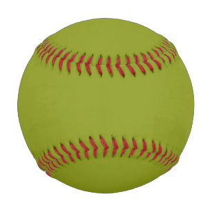 fluorescent green solid color baseball | Zazzle