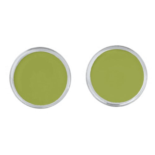 Trendy Green solid color Cufflinks