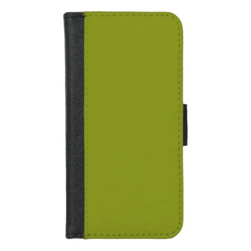 Trendy Green solid color iPhone 87 Wallet Case
