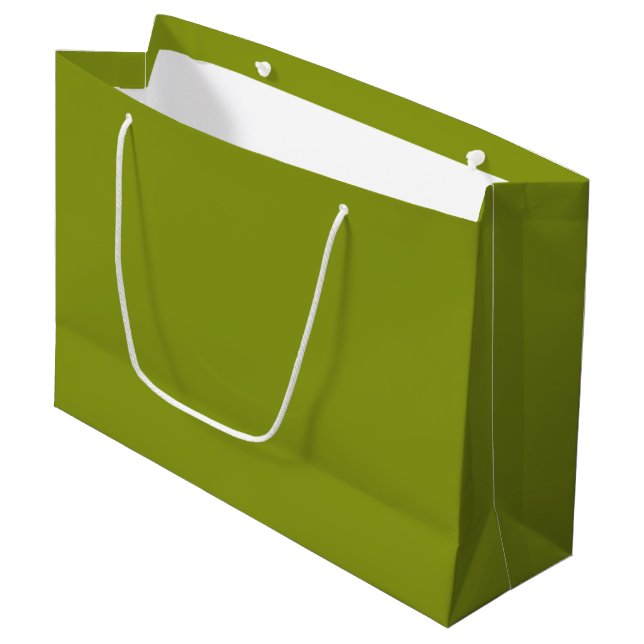 Trendy Green (solid color) Large Gift Bag (Front Angled)