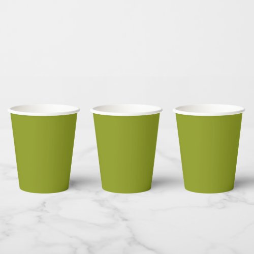 Trendy Green solid color Paper Cups
