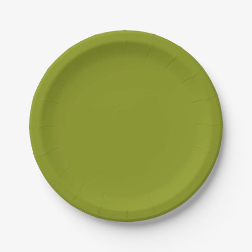 Trendy Green solid color Paper Plates