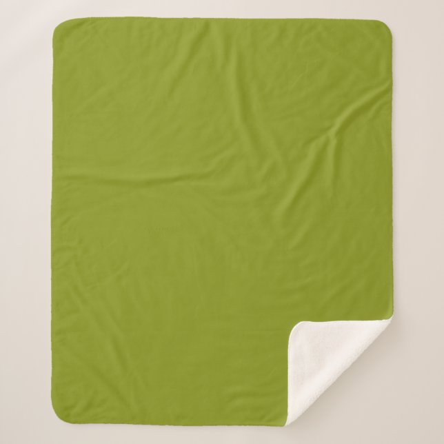 Trendy Green (solid color) Sherpa Blanket (Front)