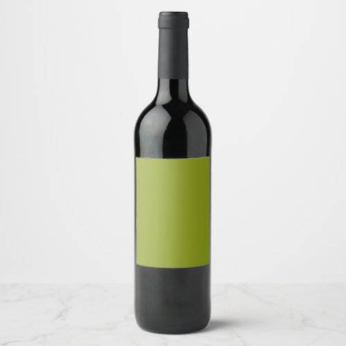 Trendy Green solid color Wine Label