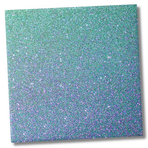 Trendy Green Teal Blue Glitter Pattern Tile