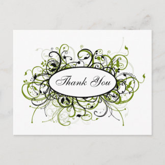 trendy green ThankYou Cards