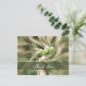 trendy green  ThankYou Cards (Standing Front)