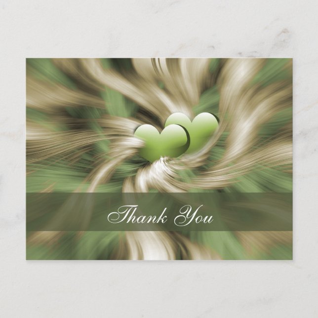 trendy green  ThankYou Cards (Front)